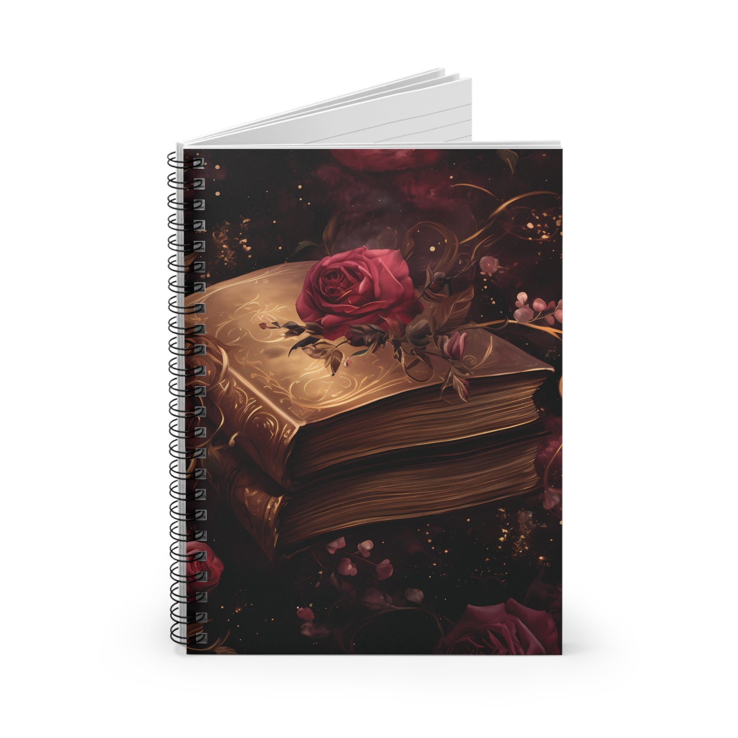 The Rosarium Grimoire" – Enchanted Spiral Notebook