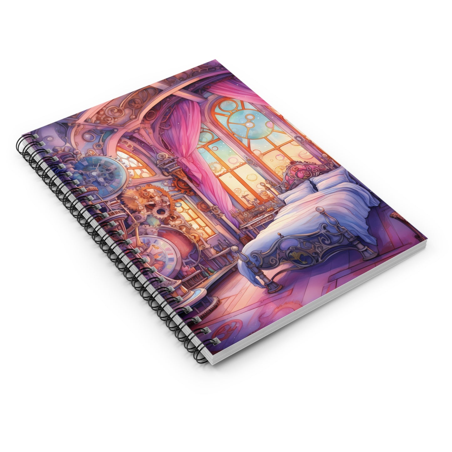 "The Timekeeper’s Sanctuary" – Spiral Notebook