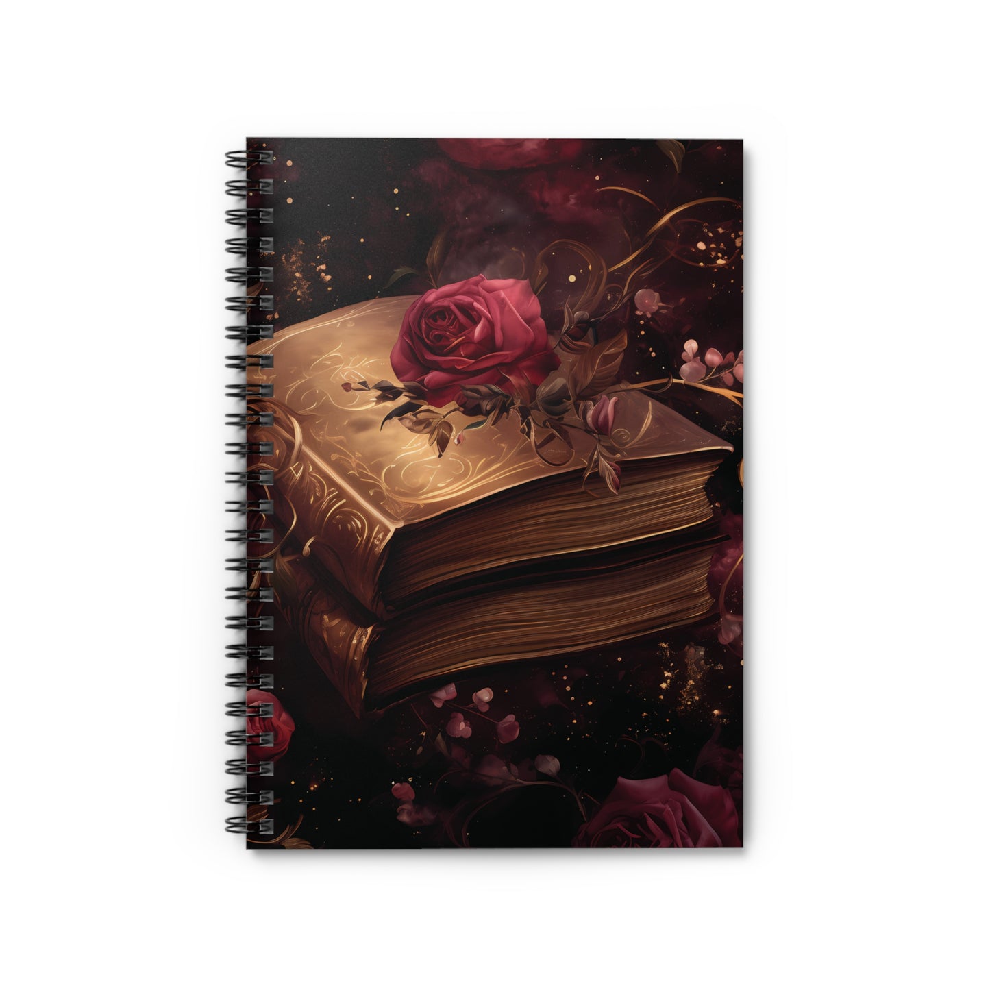 The Rosarium Grimoire" – Enchanted Spiral Notebook