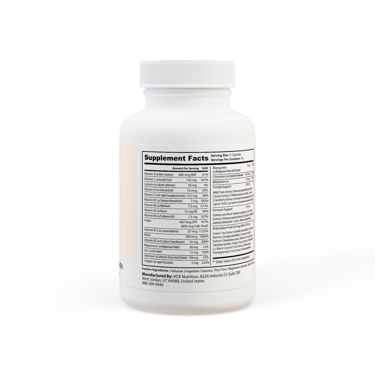 🌙 Goddess Glow – Women’s Multivitamin ✨ (60 Capsules)