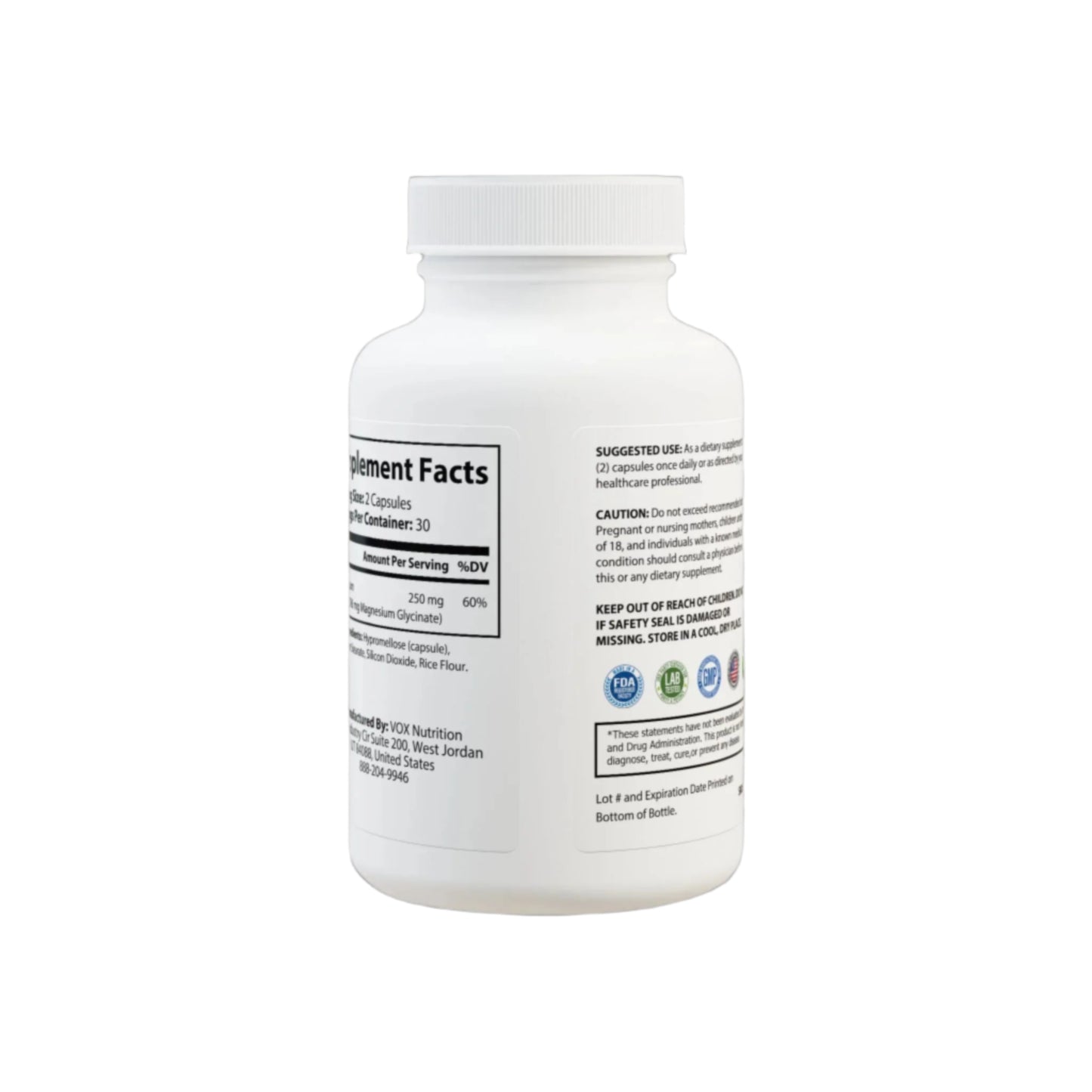 Seraphic Silence – Magnesium Glycinate Supplement (60 Capsules)